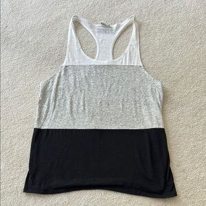 Women's PINK Gray and Black Colorblock Tank Top